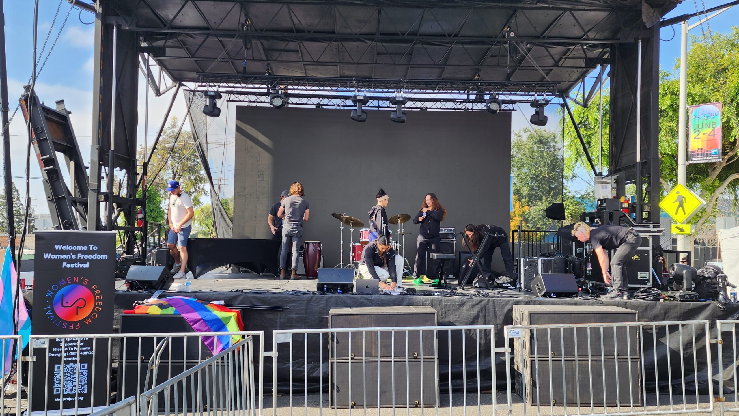 pro sound and stage lighting for event